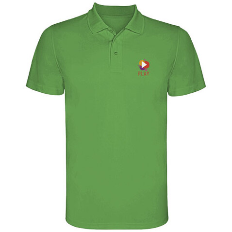 Monzha Sport Poloshirt für Kinder, farngrün bedrucken, Art.-Nr. K04045DD