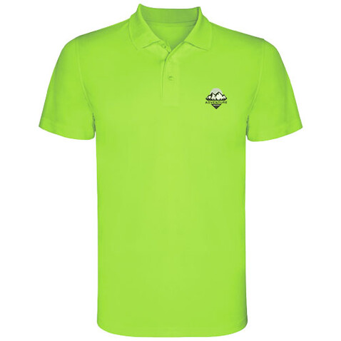 Monzha Sport Poloshirt für Kinder, limone bedrucken, Art.-Nr. K04042XM
