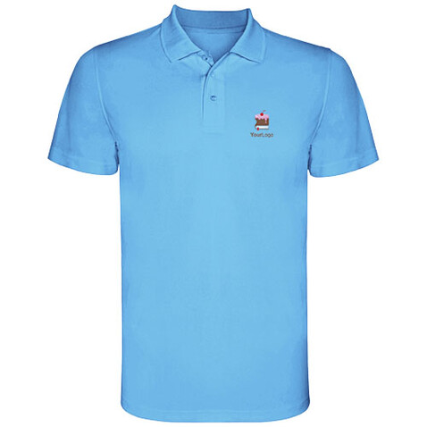 Monzha Sport Poloshirt für Kinder, türkis bedrucken, Art.-Nr. K04044UD
