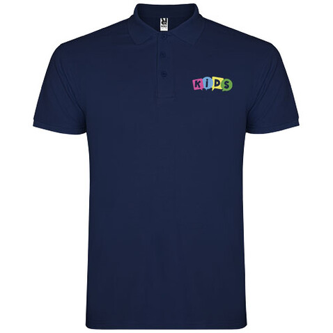 Star Poloshirt für Kinder, Navy Blue bedrucken, Art.-Nr. K66381RG