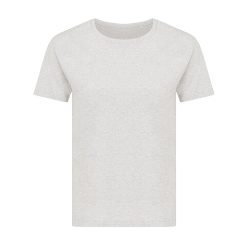 Iqoniq Yala Damen T-Shirt aus recycelter Baumwolle ungefärbte helles Grau bedrucken, Art.-Nr. T4100.032.XXXL