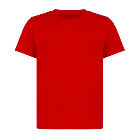 Iqoniq Koli Kids T-Shirt aus recycelter Baumwolle rot bedrucken, Art.-Nr. T6100.029.1314