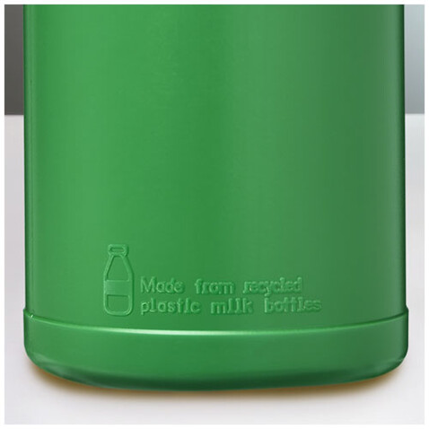 Baseline 500 ml recycelte Sportflasche mit Klappdeckel, grün, grün bedrucken, Art.-Nr. 21046161