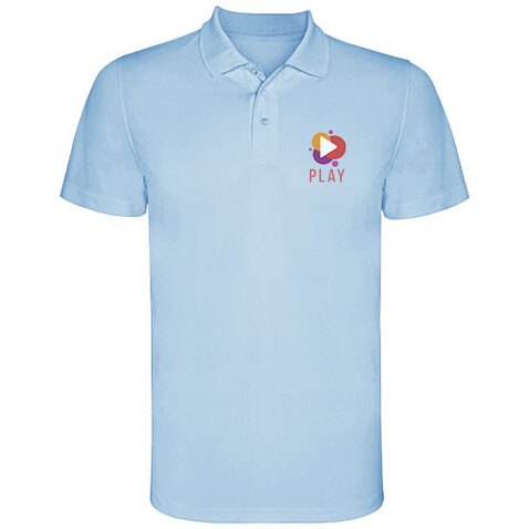 Monzha Sport Poloshirt für Herren, himmelblau bedrucken, Art.-Nr. R04042H6