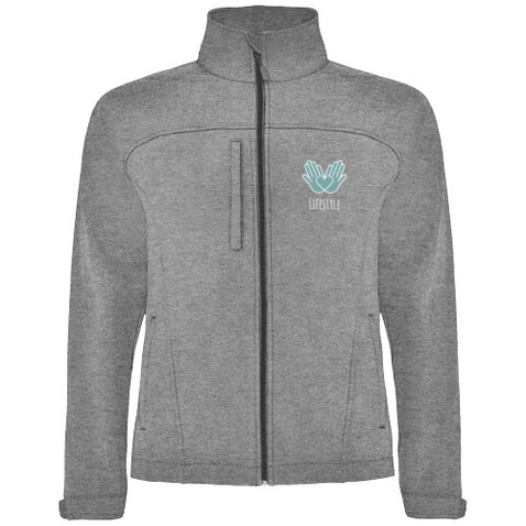 Rudolph Softshelljacke Unisex, heather schwarz bedrucken, Art.-Nr. R64353P1 Rudolph Softshelljacke Unisex, heather schwarz bedrucken, Art.-Nr. R64353P1
