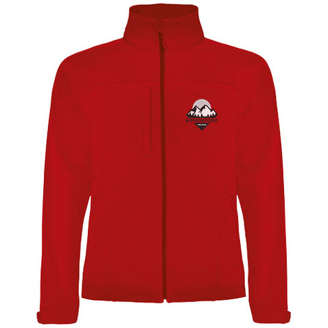 Rudolph Softshelljacke Unisex, rot bedrucken, Art.-Nr. R64354I2