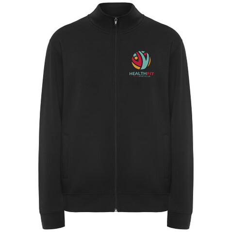 Ulan Sweatjacke Unisex, schwarz bedrucken, Art.-Nr. R64393O3