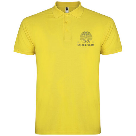 Star Poloshirt für Herren, gelb bedrucken, Art.-Nr. R66381B2