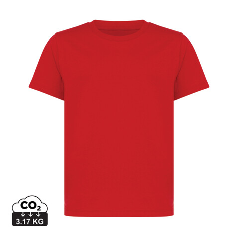 Iqoniq Koli Kids T-Shirt aus recycelter Baumwolle rot bedrucken, Art.-Nr. T6100.029.1314