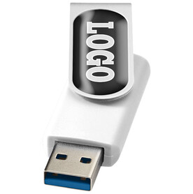 Rotate USB-Stick 3.0 mit Doming, weiss, 16GB bedrucken, Art.-Nr. 1Z50901K