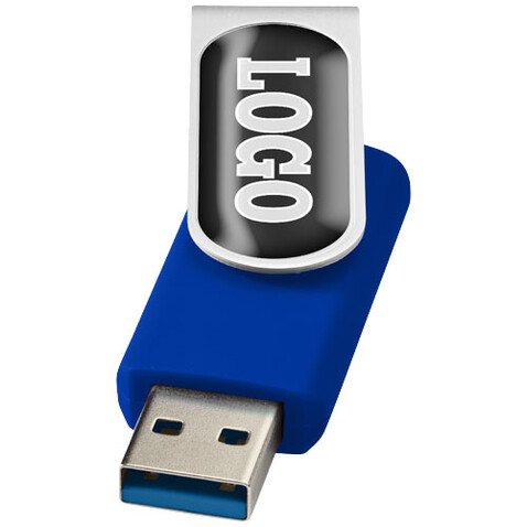 Rotate USB-Stick 3.0 mit Doming, royalblau, 16GB bedrucken, Art.-Nr. 1Z50953K