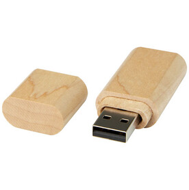 USB-Stick 3.0 aus Holz mit Schlüsselring, hellbraun, 16GB bedrucken, Art.-Nr. 1Z51270K