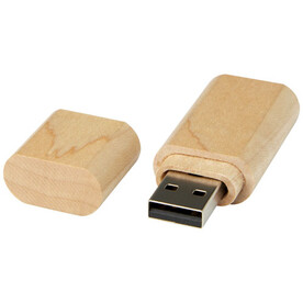 USB-Stick 3.0 aus Holz mit Schlüsselring, hellbraun, 16GB bedrucken, Art.-Nr. 1Z51270K