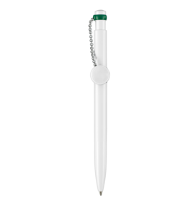 Kugelschreiber PIN PEN–weiss/minze-grün bedrucken, Art.-Nr. 00060_0101_1001
