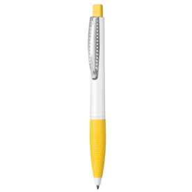 Kugelschreiber CLUB–weiss/zitronen-gelb bedrucken, Art.-Nr. 08800_0101_0200