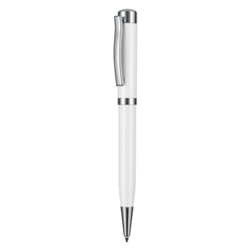 Kugelschreiber FORTUNA WEISS, incl. 1-er Pen-Box–weiß bedrucken, Art.-Nr. 61020_5100 Kugelschreiber FORTUNA WEISS, incl. 1-er Pen-Box–weiß bedrucken, Art.-Nr. 61020_5100
