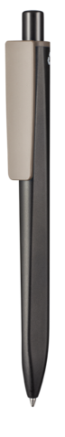 Kugelschreiber RIDGE SCHWARZ RECYCLED–schwarz recycled/sienna recycled (0422) bedrucken, Art.-Nr. 99800_1525_0429