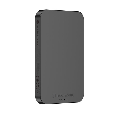Urban Vitamin Richmond 5000mAh Powerbank aus RCS Plastik/Alu schwarz bedrucken, Art.-Nr. P322.821