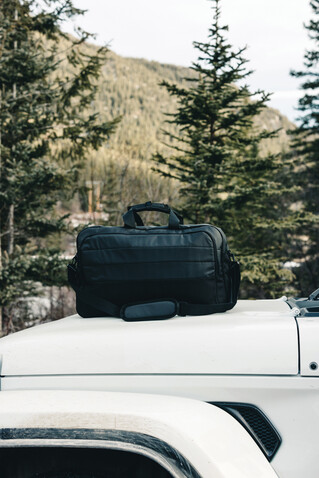 Armond AWARE™ RPET Weekend-Duffel schwarz bedrucken, Art.-Nr. P707.241 Armond AWARE™ RPET Weekend-Duffel schwarz bedrucken, Art.-Nr. P707.241