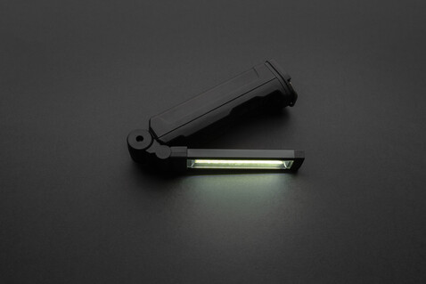 Gear X wiederaufladbare USB Arbeitsleuchte aus RCS rec. ABS schwarz bedrucken, Art.-Nr. P513.142