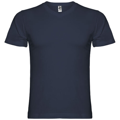 Samoyedo T-Shirt mit V-Ausschnitt für Herren, Navy Blue bedrucken, Art.-Nr. R65031R1