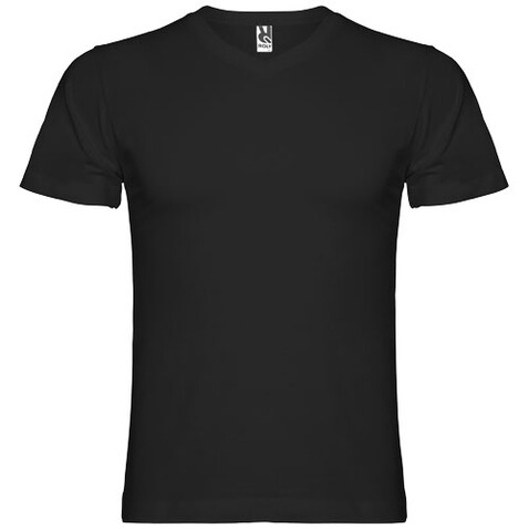 Samoyedo T-Shirt mit V-Ausschnitt für Herren, schwarz bedrucken, Art.-Nr. R65033O5
