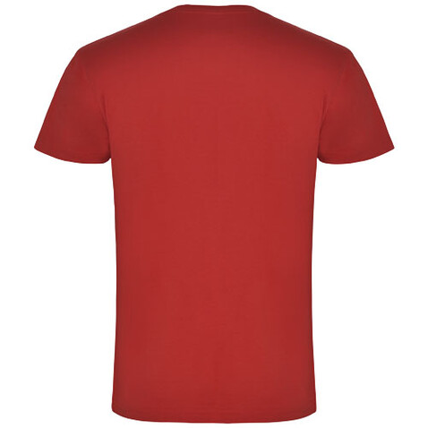 Samoyedo T-Shirt mit V-Ausschnitt für Herren, rot bedrucken, Art.-Nr. R65034I4
