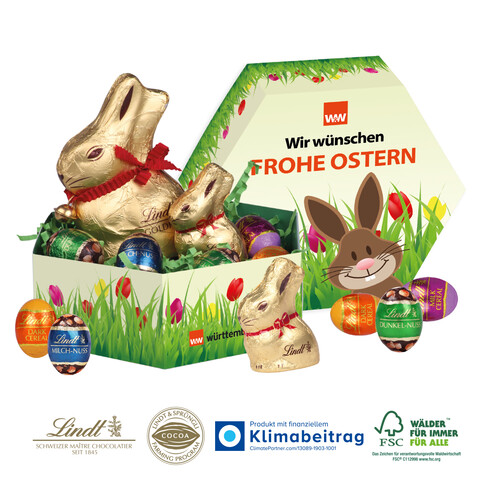 Großes Premium-Osternest mit Schokolade von Lindt bedrucken, Art.-Nr. 94500-O