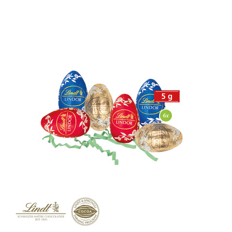 Lindt Mini-Eier, 6er Osternest bedrucken, Art.-Nr. 94504-O