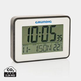 Grundig Thermometer, Wecker und Kalender weiß bedrucken, Art.-Nr. P279.221