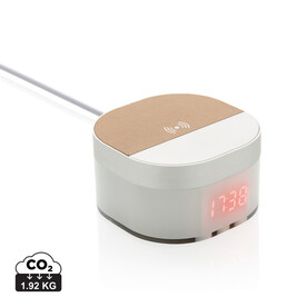 Aria 5W Wirless Charging Uhr weiß bedrucken, Art.-Nr. P308.693