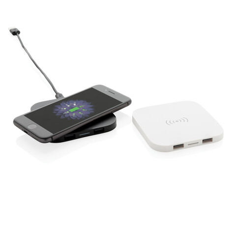 Wireless-5W-Charging-Pad weiß bedrucken, Art.-Nr. P308.923