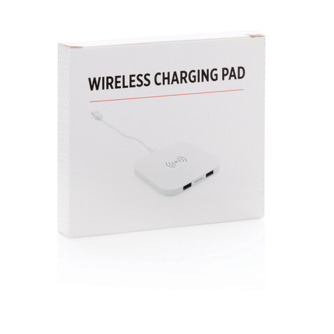 Wireless-5W-Charging-Pad weiß bedrucken, Art.-Nr. P308.923