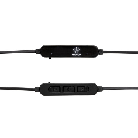 Wireless Ohrhörer mit leuchtendem Logo schwarz bedrucken, Art.-Nr. P328.041