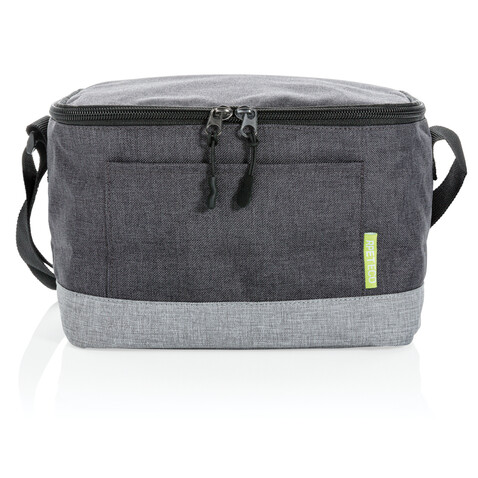 Zweifarbige RPET Kühltasche grau, grau bedrucken, Art.-Nr. P422.282