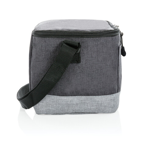 Zweifarbige RPET Kühltasche grau, grau bedrucken, Art.-Nr. P422.282