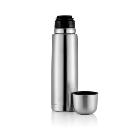 Isolierflasche Mono silber bedrucken, Art.-Nr. P430.112