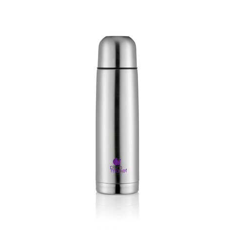 Isolierflasche Mono silber bedrucken, Art.-Nr. P430.112