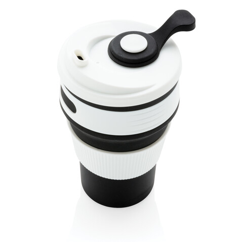 faltbarer Silikon-Becher schwarz bedrucken, Art.-Nr. P432.601