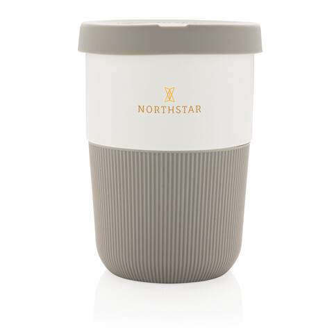 PLA Cup Coffee-To-Go 380ml grau bedrucken, Art.-Nr. P432.832