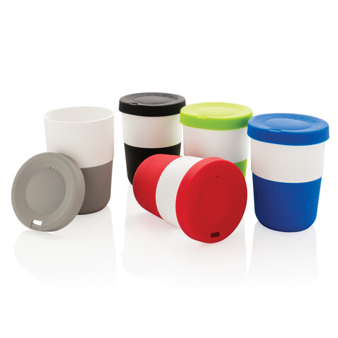 PLA Cup Coffee-To-Go 380ml grau bedrucken, Art.-Nr. P432.832