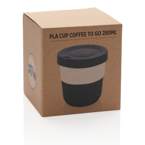 PLA Cup Coffee-To-Go 280ml schwarz bedrucken, Art.-Nr. P432.891
