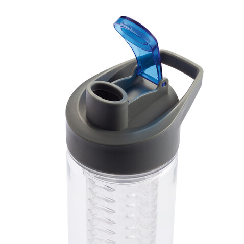 Wasserflasche mit Aromafach blau bedrucken, Art.-Nr. P436.055
