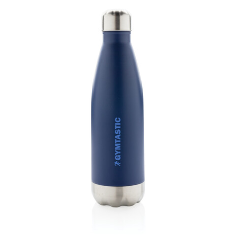 Vakuumisolierte Stainless Steel Flasche blau bedrucken, Art.-Nr. P436.495