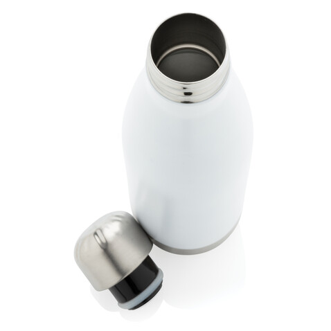 Vakuumisolierte Stainless Steel Flasche weiß bedrucken, Art.-Nr. P436.493