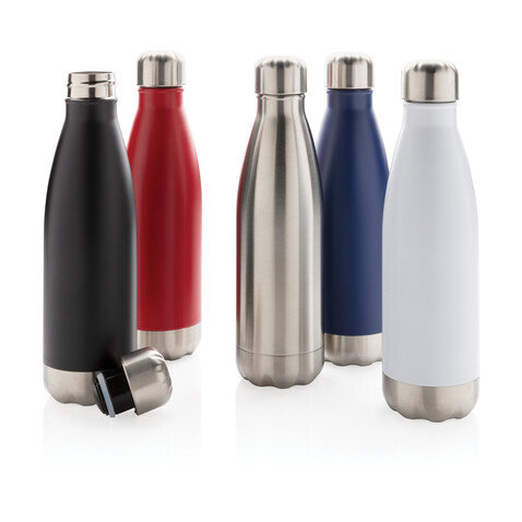 Vakuumisolierte Stainless Steel Flasche weiß bedrucken, Art.-Nr. P436.493
