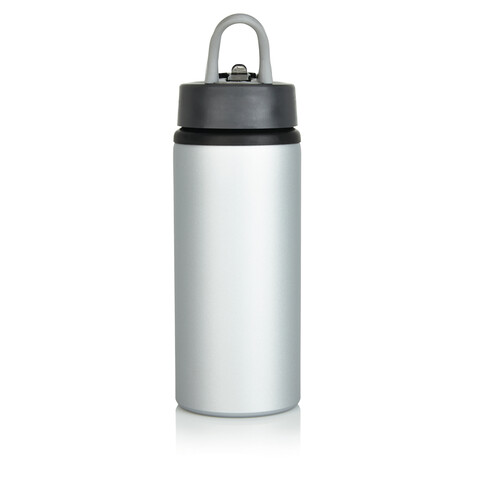 Aluminium Sportflasche grau, anthrazit bedrucken, Art.-Nr. P436.560