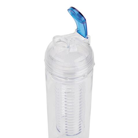 Wasserflasche mit Aromafach blau bedrucken, Art.-Nr. P436.815