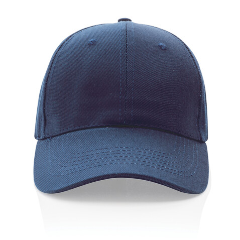 Impact 6 Panel Kappe aus 280gr rCotton mit AWARE™ Tracer navy blau bedrucken, Art.-Nr. P453.309