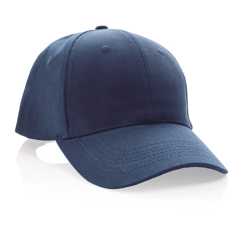 Impact 6 Panel Kappe aus 280gr rCotton mit AWARE™ Tracer navy blau bedrucken, Art.-Nr. P453.309
